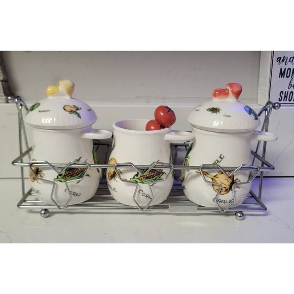 BlueHouse Mushroom Spice Jars Set Of 3 - Picture 1 of 7